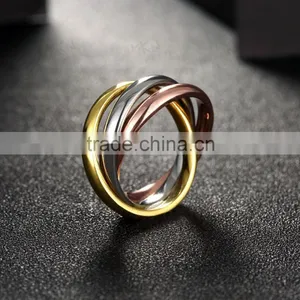 Unique Steel Ring Gold/rose Gold/white Gold Stainless Steel Rings 316L thumbnail-5