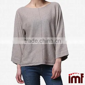 Crew Neck Cashmere Top,Long-Sleeve Bateau-Neck Cashmere Top thumbnail-1