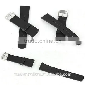 Cheap Black Genuine Leather Litchi Grain Watch Band Wrist Strap Bracelet For 38MM Apple Watch MT-3589 thumbnail-1