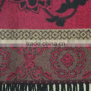 New Style Fashion Twill Fringe Bulk Jacquard Pashmina Shawl Scarf Manufacturer thumbnail-3