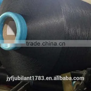 Doped Dyed Black 100D/36F/2 Nylon 6 Twisted Yarn 80TPM S+Z For Socks thumbnail-1