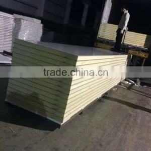75mm Thickness PU Foam Sandwich Wall Panel, Wall Sandwich Panel Price for Refrigerating Room thumbnail-1