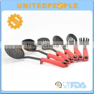 Rubber Handle 6 Piece Nylon Non-Stick Kitchen Utensil Set thumbnail-1