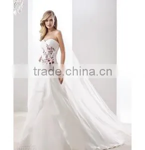 Limited Edition White/Floral Wedding Dress thumbnail-1