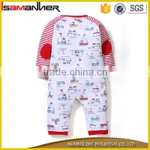 Bulk Long Sleeve Bubble Romper Printed Vessel Comfort Cotton Baby Wear thumbnail-4