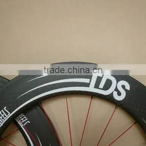 23mm Wide U Shape Tubular Carbon Wheels 88mm Bicycle Wheelset Ruedas Carbono thumbnail-2