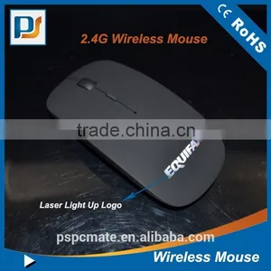 Laser Engraved LED Light Logo Mouse Wireless for Laptop PC thumbnail-1