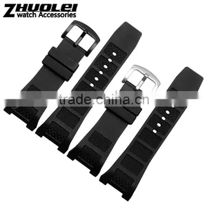 30*16mm Waterproof Black High Quality Rubber Watch Strap Wholesale 3PCS thumbnail-1