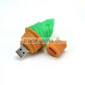 Promotional Ice Cream Shape Full Capacity With Samsung Chip PVC Usb Flash Drive 1GB-64GB thumbnail-1