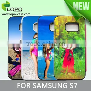 2D Sublimation Heat Printing Flip Cover With PC Cover Inside for Samsung S7 thumbnail-1