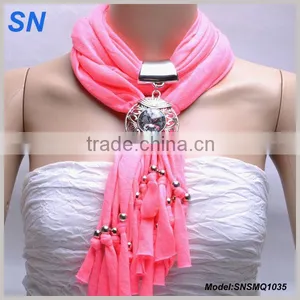 Crystal Diamond Jewelry Pendant Necklace Slide Scarves thumbnail-1