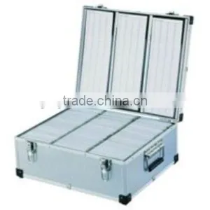 Neo Aluminium CD or DVD Storage Box With Sleeves Holds Upto 630 Disks thumbnail-1