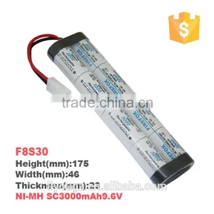 HOT!!! FireFox High Power SC 9.6V 3000mah NI-MH Battery Rechargeable Battery thumbnail-1