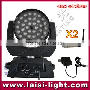 Wash 36pcs Touch Screen Led Moving Head Zoom Light WithTransmiter & Receiver 4in1/5in1/6in1 Wireless Dmx Moving Head Light thumbnail-1