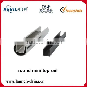 Round Slotted Pvc Pipe Mini Top Rail for Frameless Glass Deck Railing Design thumbnail-1