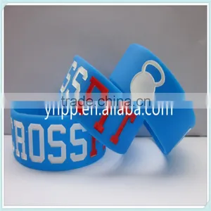 Design Your Own Logo Crossfit Silicone Wristband Bracelet thumbnail-1
