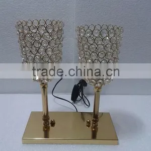 Exclusive Aluminium Crystal Double Shade Lamp Holder thumbnail-1