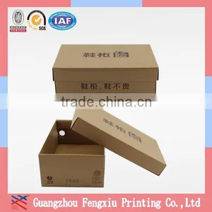 Wholesale Custom Print Flat Back Kraft Paper Shoe Box Template thumbnail-1