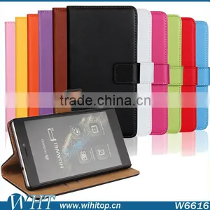 Leather Card Slot Flip Cover With Stand for Huawei Ascend P8 Case thumbnail-6