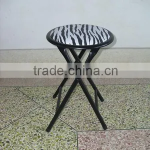Living Room Furniture Metal Folding Stool Children Chair With PVC Cushioned Seat thumbnail-1