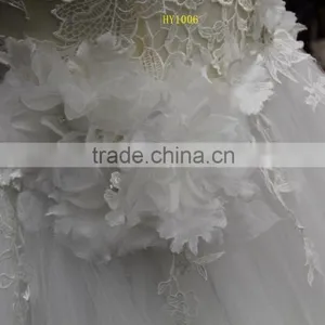 Best Seller Skin Color Tulle With Soft Ball Gown Skirt Bridal Wedding Dress thumbnail-3