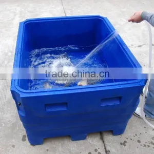 Rotational Molded Live Fish Transport Tub Fish Totes Cooler Box Fish Container Fish Bin thumbnail-3