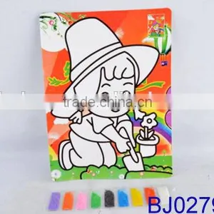 Cheap Diy Toy Funny Colorful Cartoon Sand Art Painting Kit for Kids thumbnail-3