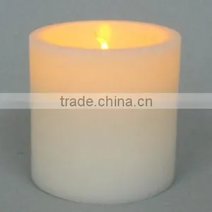 Top Quality Flameless Ivory Battery Powered Pillar Wax Led Candle thumbnail-1