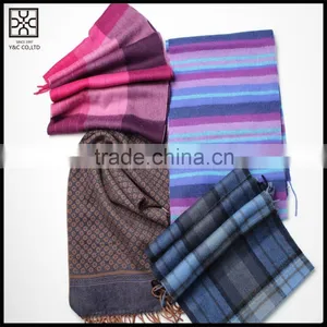 2015 New Design Mixed Color Wool Scarf With Fringe thumbnail-1