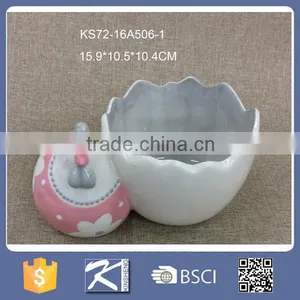 Wholesale Ceramic Decal Rooster Shaped Egg Holders Stand Cups thumbnail-1