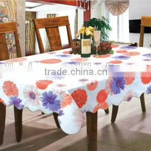 Beautiful Flower Printed Square Vinyl Table Cloth thumbnail-2