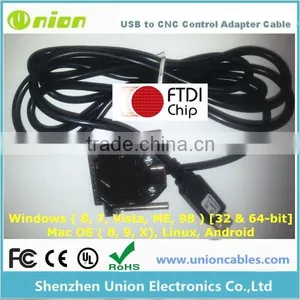 FTDI USB DB-25 Male Serial RS-232 Null Modem With Full Handshake Cable thumbnail-1
