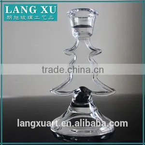 LX-A055 Crystal Glass Christmas Tree Candle Holder for Taper thumbnail-1