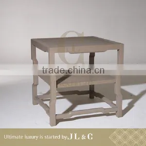 AT09-01 Irregular Hand Engraving Leg Solid Wood Two Layer Coffee Table High-end Furniture Factory Price JL&C Furniture thumbnail-3