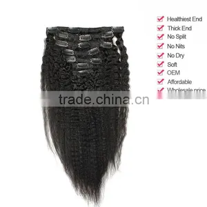 Soft Hair Last Long Time Accept Small Order Clip in Human Hair Extensions thumbnail-2
