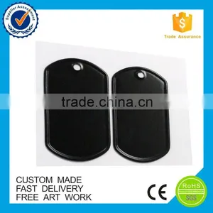 Custom Blank Military Black Dog Tag With Ball Chain thumbnail-2