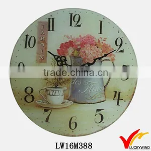 Beautiful Image Round Decoration Metal Wall Clocks Antique thumbnail-1