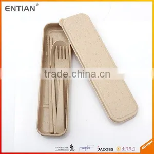 Hot Sale Wheat Straw Cutlery Set With Box thumbnail-1