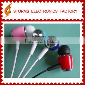 Professional 1.2m Wire 3.5mm Stereo Jack Metallic In-ear Earphones for Mobile Phone thumbnail-1