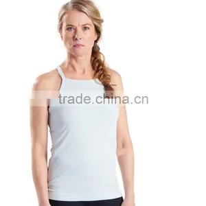 Polyester Nylon Quick Dry Moisture Wicking Women Running Gear Sleeveless Shirt thumbnail-2