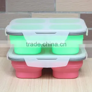 Portable Microwave Folding Silicone Lunch Box Tin thumbnail-6