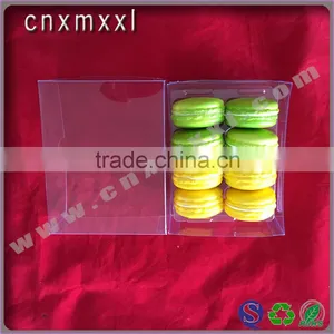 8 Pcs Macaron Clear Printed Box With PET Inner Trays Food Industrial Use and Grade Plastic Type 5 Macaron thumbnail-1
