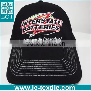 LCTN1855 Custom Embroidered Cotton Twill Structed Black Baseball Cap thumbnail-2