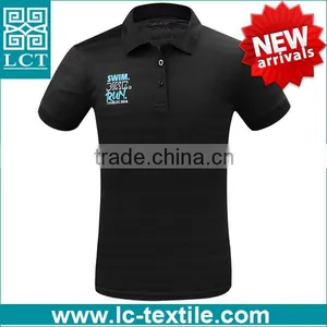 2016 Custom Made Hangtag Polo Black Mercerized Cotton T-shirt thumbnail-1