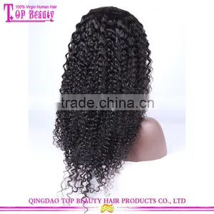 Wholesale Stock 26 Inches Lace Wig Human Hair Virgin Brazilian Kinky Curly Full Lace Wig thumbnail-3