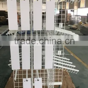 Custom White Metal Gridwall Panel Floor Display thumbnail-2