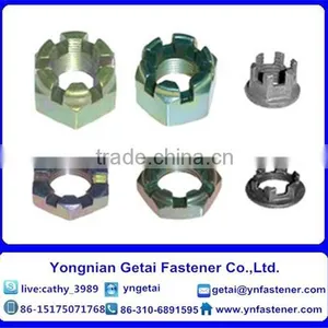 Carbon Steel DIN979 Hexagon Slotted and Castle Nuts Zinc Plated and Black thumbnail-1