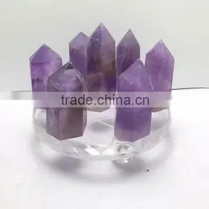 Natural Amethyst Crystal Point Seven Star Group thumbnail-3