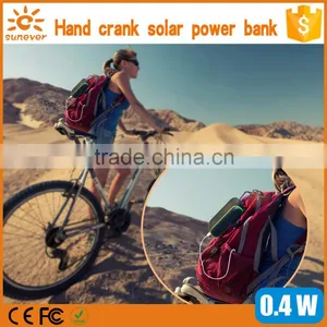 Dual USB Output Hand Crank Dynamo Power Bank, Solar Mobile Phone Charger With LED Light thumbnail-6