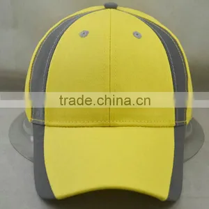Safety Hat With Light Reflecting 3M Cap Neon Yellow and Silver Hat thumbnail-1